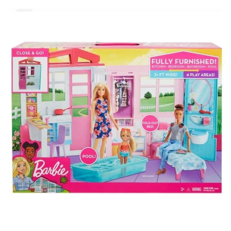 Jual Barbie Rumah Boneka Close Go Fully Furnished Online November 2020 Blibli Com