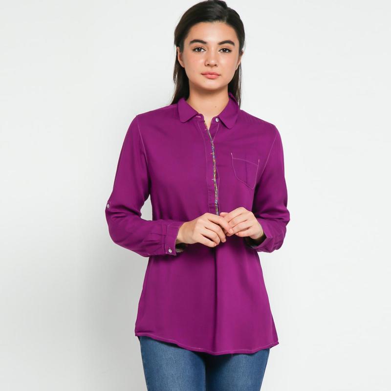 Jual Cressida Krtj 89029 Aice Shirt Kemeja Wanita Purple Terbaru Juni 2021 Blibli