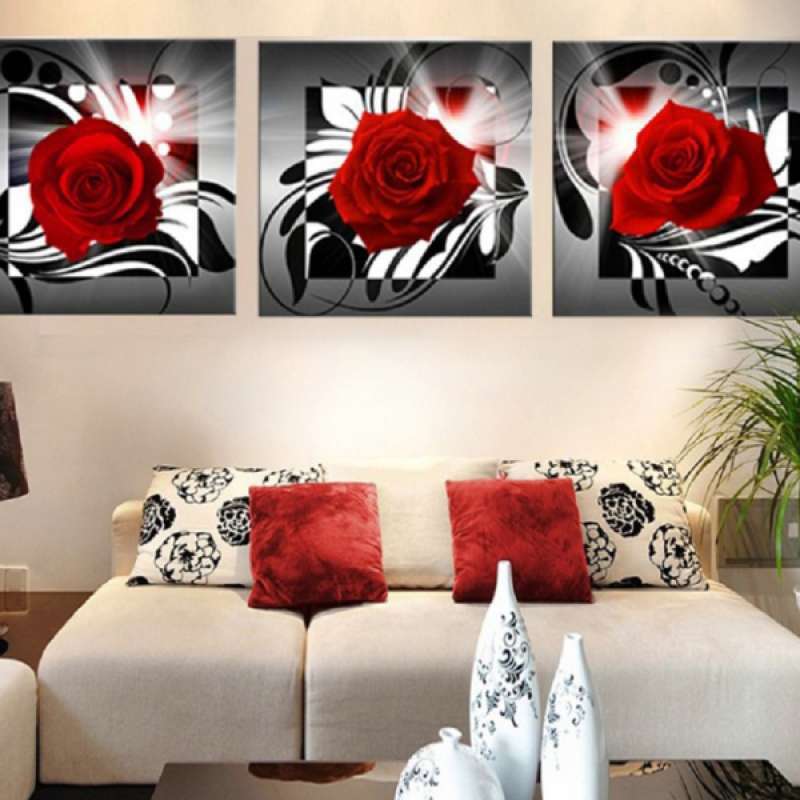 Jual Home Office Wall Hanging Decoration Rose Canvas Painting Art Poster No Frame Online November 2020 Blibli Com