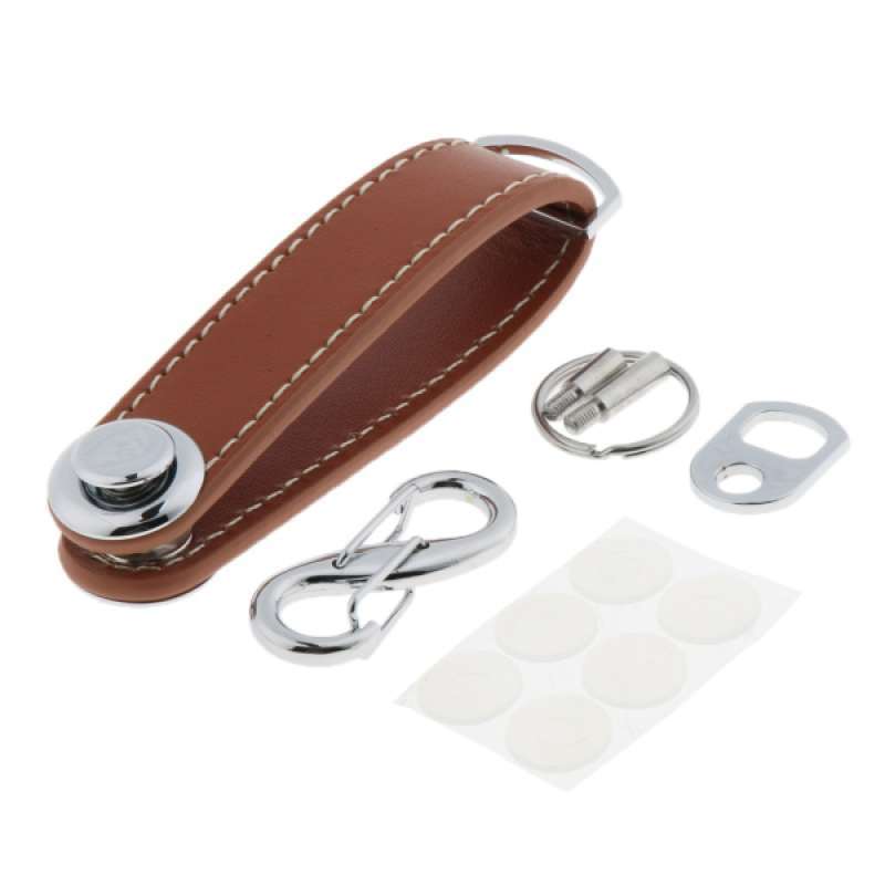 Compact Smart Key Holder Organizer Clip Folder Keyring Keychain Key Storage Gold