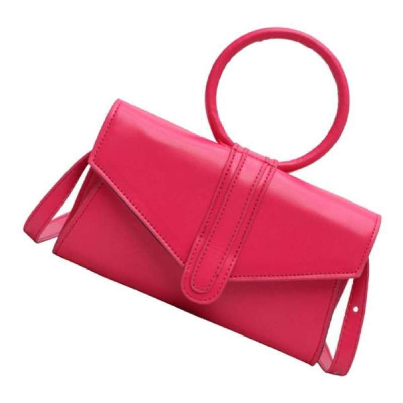 pink envelope clutch bag