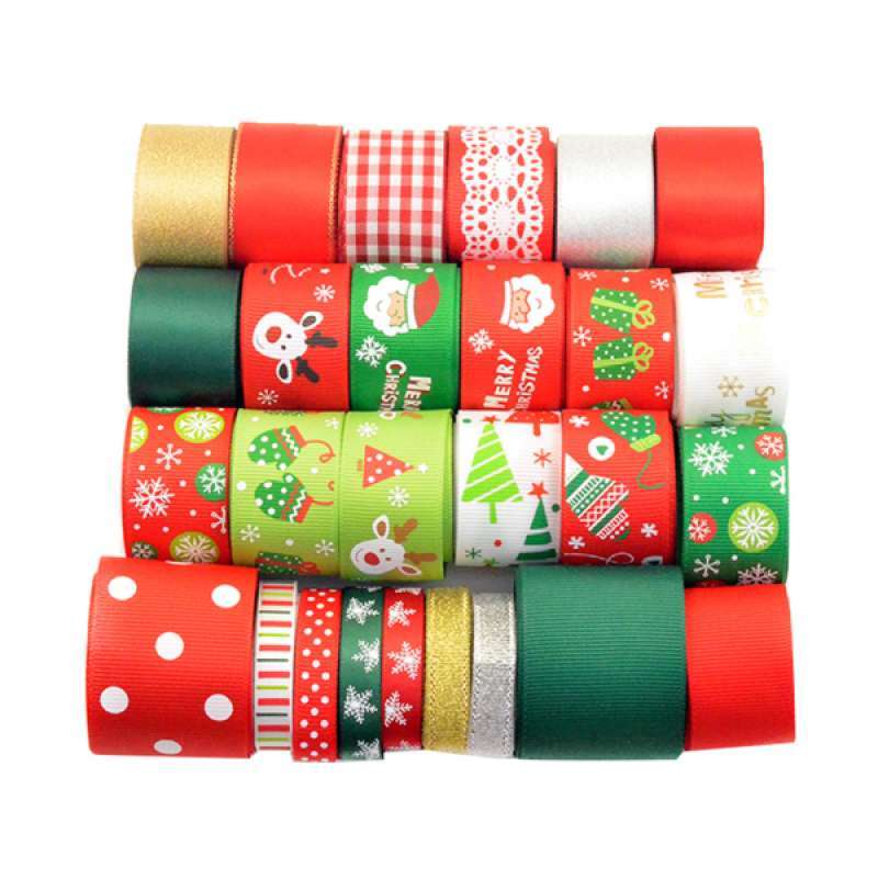 Jual 27pcs Christmas Ribbon Diy Grosgrain Ribbon Trims For Hair Bows Crafts Decor Online November 2020 Blibli Com