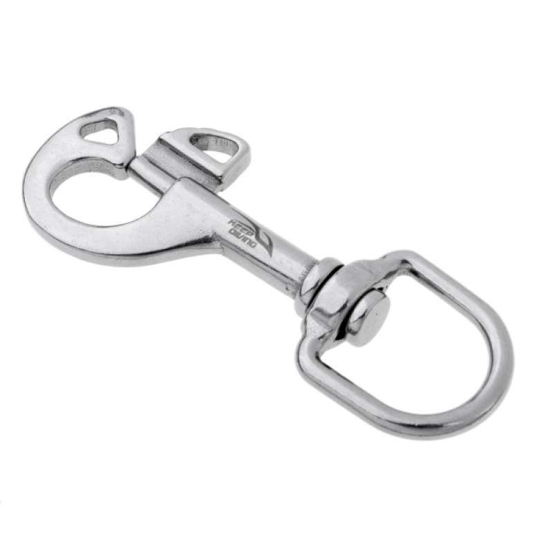 Pack of 2 Boat Marine Clip Stainless Steel Snap Hook Carabiner 4cm and 5cm 