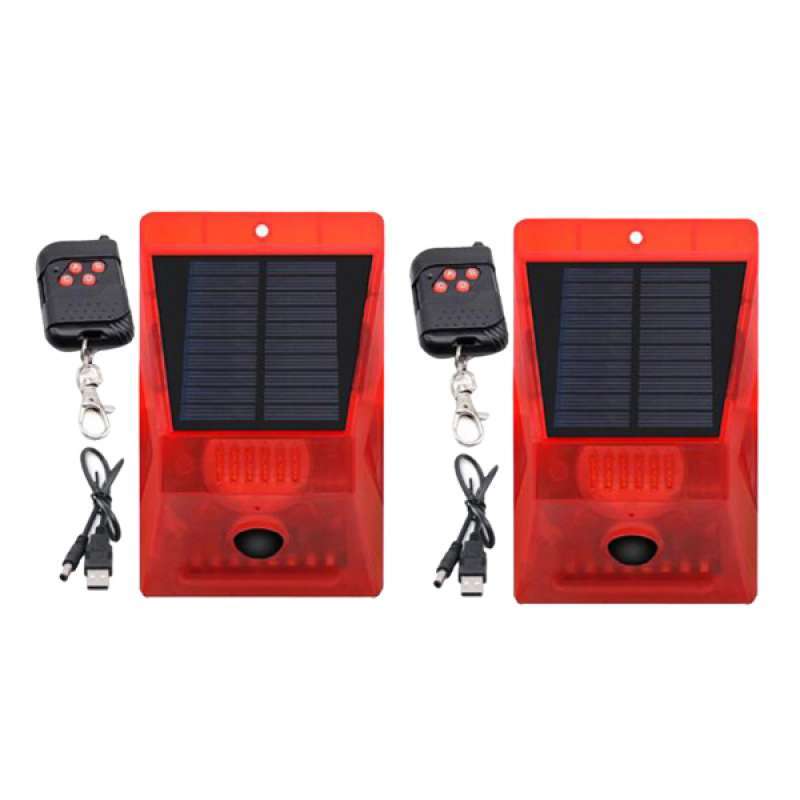 Jual 2x Solar Alarm Light Ip65 Motion Sensor Outdoor Garden Deck Lamp Online September 2020 Blibli Com