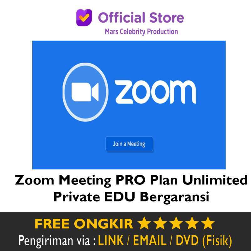 Jual Zoom Meeting Pro Plan Unlimited Private Edu Bergaransi Murah Mei 2021 Blibli
