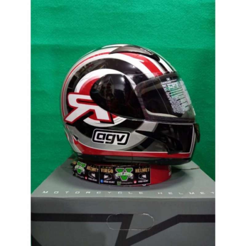 Promo Agv Helm Gp 1 R 07 Sier Black Red Single Visor Diskon 35 Di