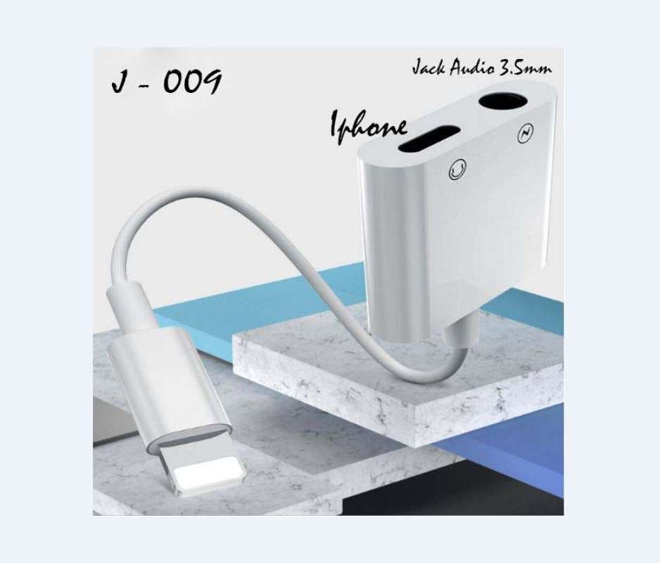 kabel j 009 converter double lightning to jack audio 3 5mm adapter charger for iphone 7 8 x 7 plus 8 plus splitter earphone