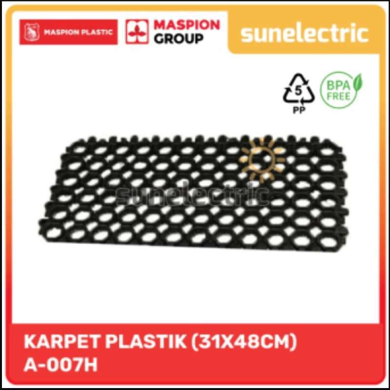 Jual Maspion Karpet Plastik Anti Slip Untuk Kamar Mandi Kamar Tidur Dapur Bath Mat Alas Lantai A007h Hitam Online September 2020 Blibli Com