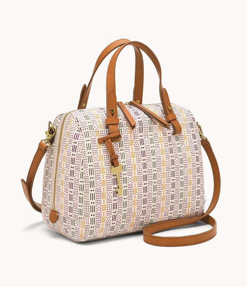 Fossil rachel satchel multi on sale