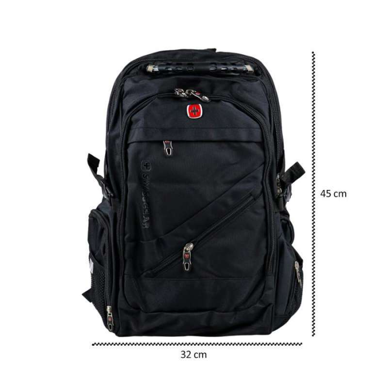 Jual Tas Ransel Laptop Swissgear Outdoor Waterproof 8810 Black