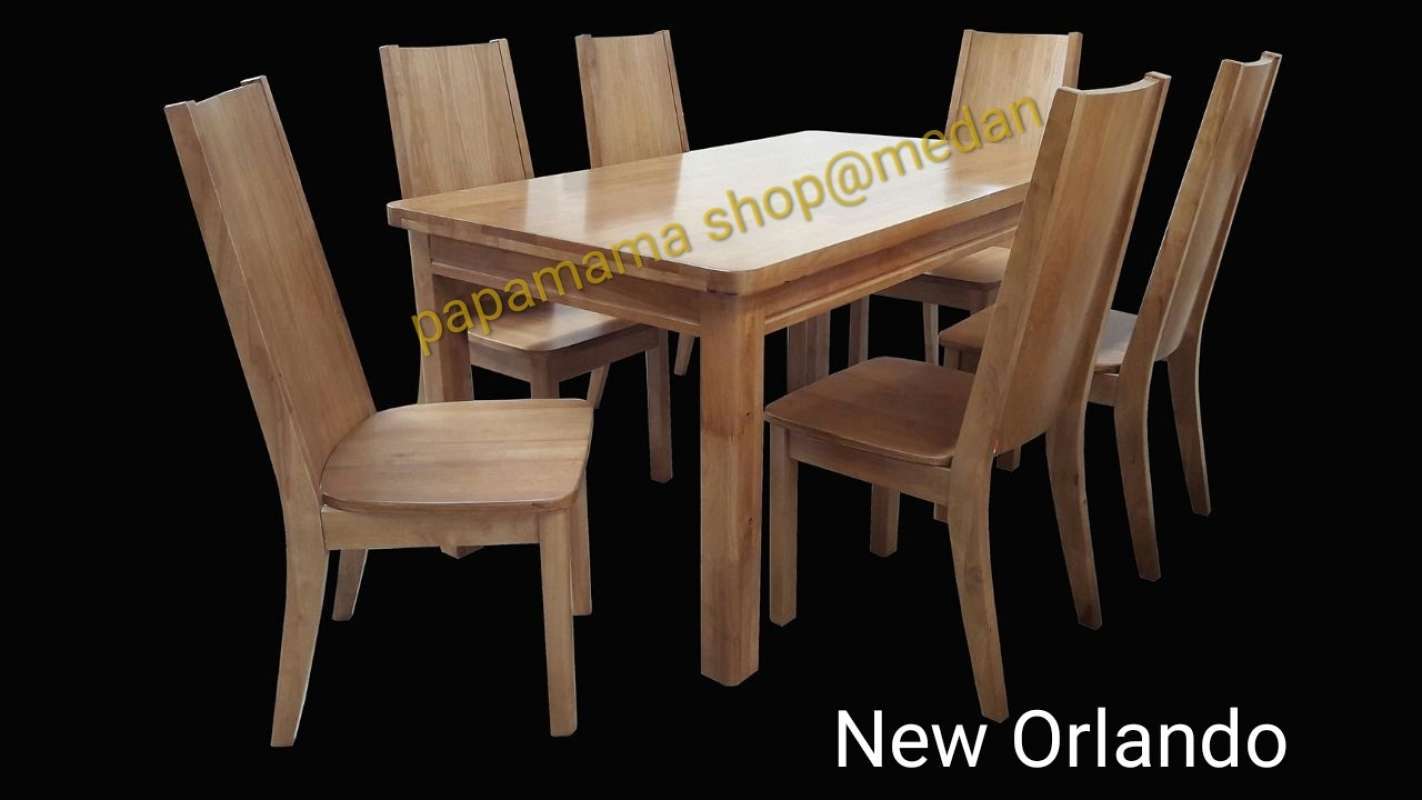 Jual Meja Makan Kayu Korea Meja Makan Keluarga Murah Kursi Makan Kayu Murah Tipe New Orlando Medan Online Oktober 2020 Blibli Com