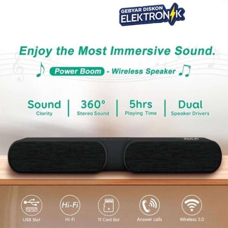 Jual Zola Power Boom High Definition Sound Wireless Speaker Bluetooth 5 0 Online Februari 2021 Blibli
