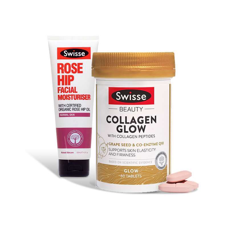 Jual Swisse Collagen Glow 60 Tablet Rose Hip Moisturiser 125ml Online November 2020 Blibli