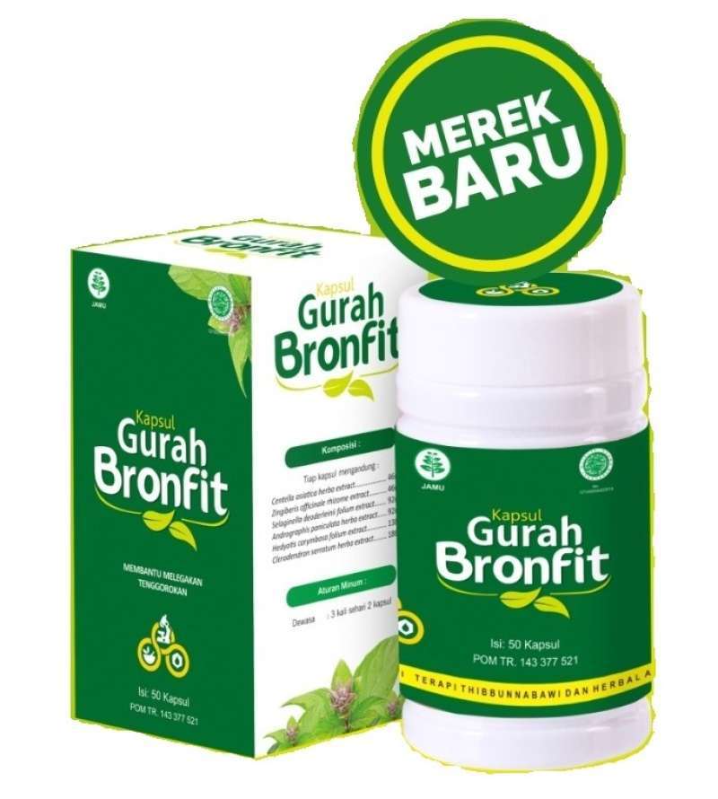 Jual Gurah Bronfit 50 Kapsul Herbal Untuk Batuk Asma Migrain Terbaru Juli 2021 