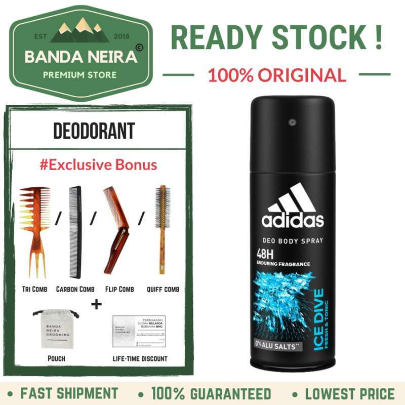 ADIDAS Ice Dive Deo Body Spray Deodorant Deodoran