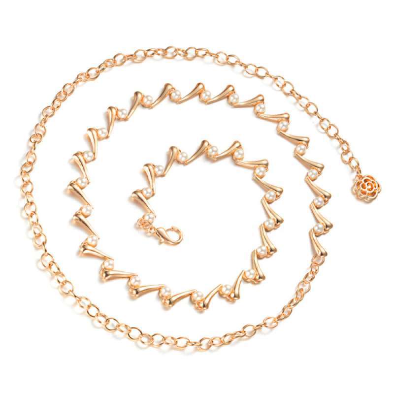 Promo Women's Faux Pearl Metal Thin 