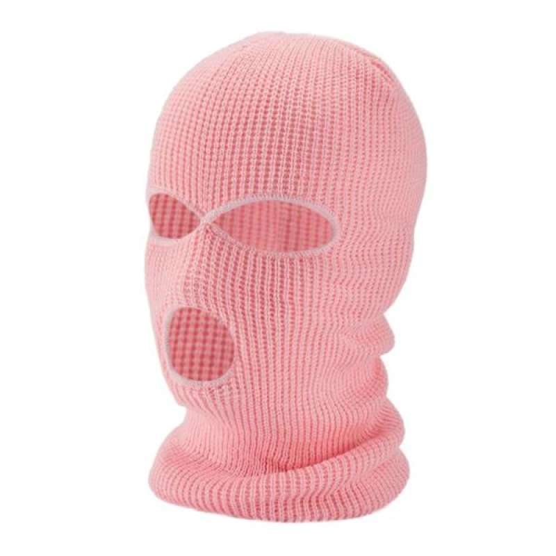 Knitted Full Face Mask with 3 Holes Winter Warm Knit Mask Elastic Ski Mask for Outdoor Sports Snowboarding Motorcycling and Winter Sports 