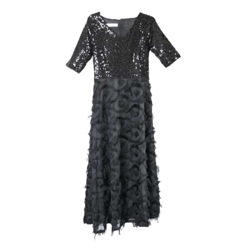 deep v neck evening dress