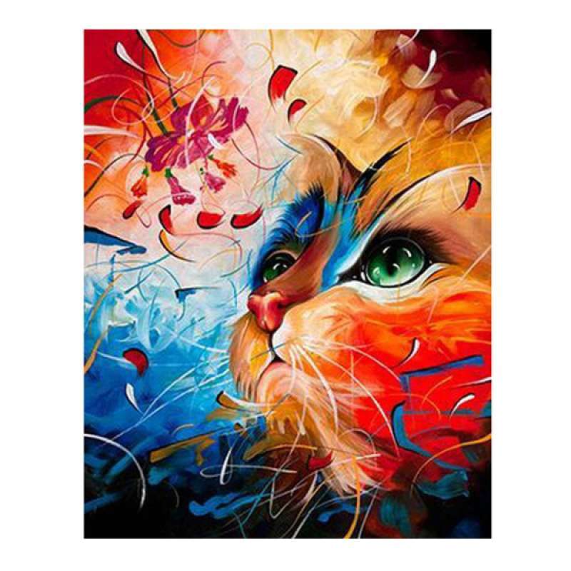 Jual Diy Paint By Number Kit Oil Painting On Canvas Wall Artwork For Kids Adults Cat Online Maret 2021 Blibli