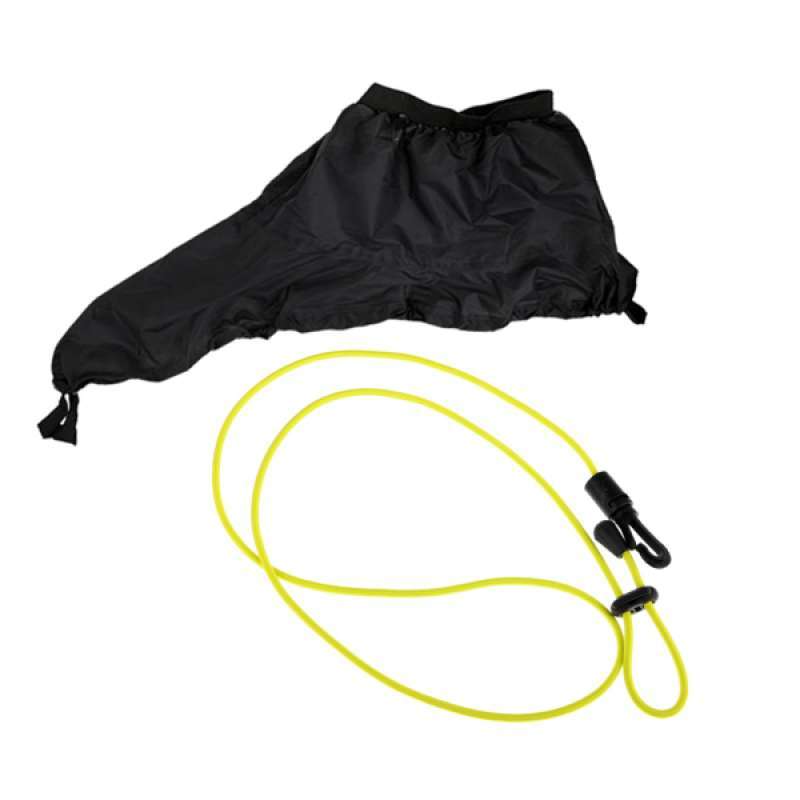Spray Skirt Boat Canoe Kayak Cockpit Deck Cover & Canoe Paddle Leash Holder 