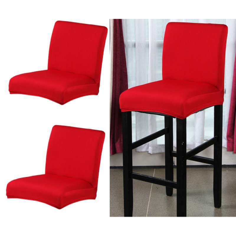 Jual 2 Pieces Stretch Dining Room Chair Slipcovers Sets Stretch Chair Furniture Protector Covers Jacquard Removable Washable Red Online Oktober 2020 Blibli Com