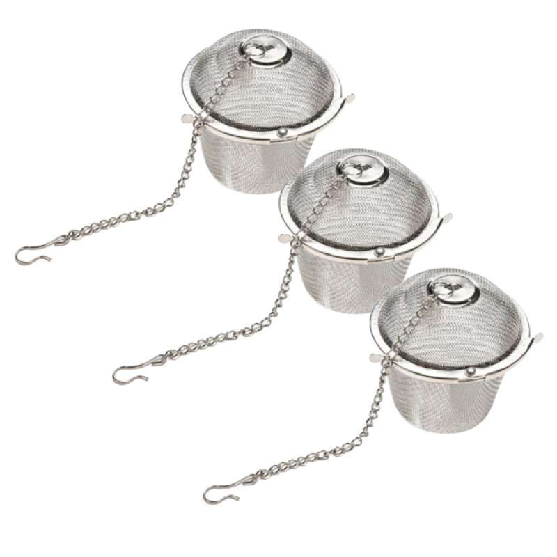 Stainless Steel Ball Tea Spice Strainer Infuser Mesh Filter Leaf with Chain Hot 