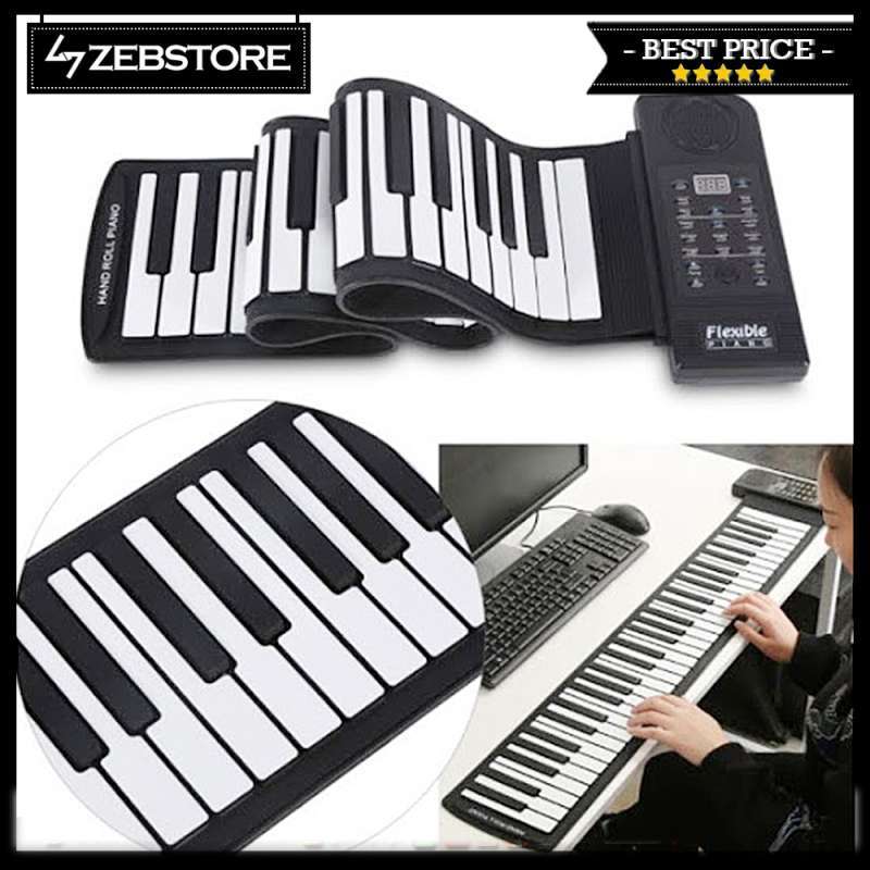 Keyboard Piano Elektronik Digital Portable MIDI Silicon MD61S 61 Keys