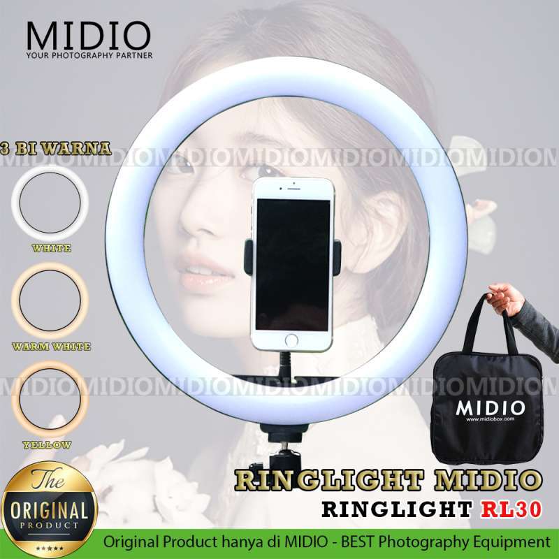 Jual Ring Light Midio Rl30 Ringlight Bicolour Untuk Mua Makeupartis Vlog Online Januari 2021 Blibli