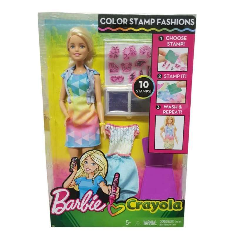 Barbie crayola color stamp discount