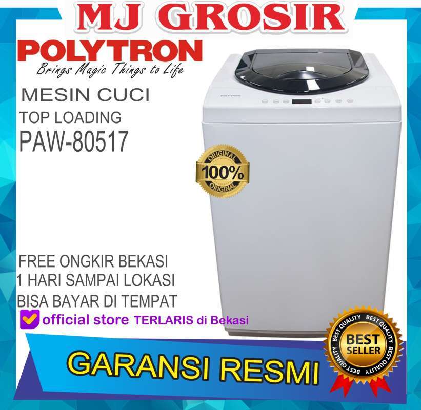 Jual Polytron Paw 80517 Zerromatic Top Loading Mesin Cuci 1 Tabung 8 Kg Murah Mei 2021 