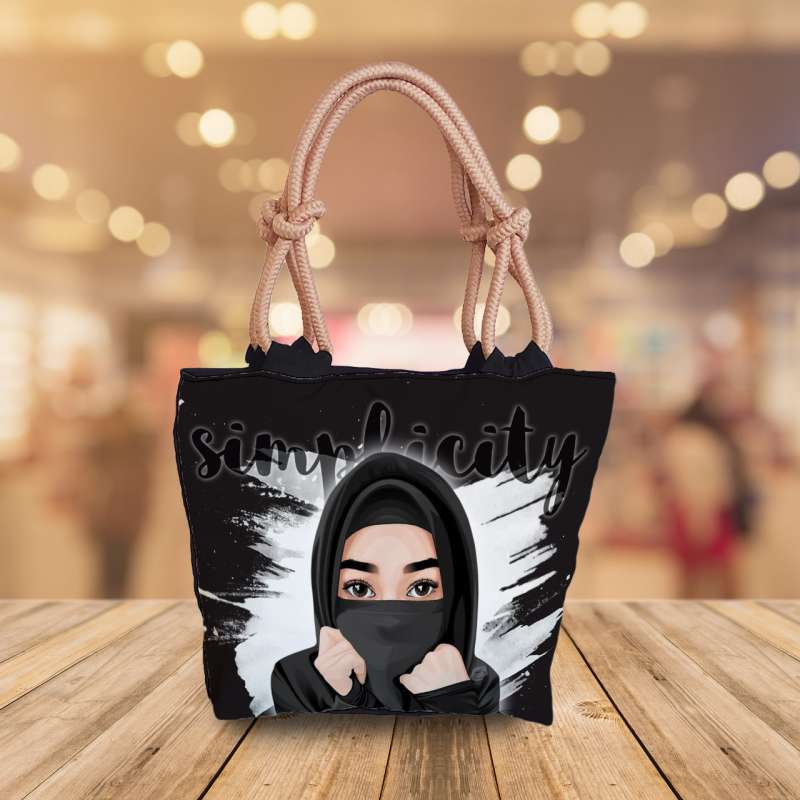 Jual Tas Kanvas Wanita Tote Bags Tali Sumbu Simplycity di