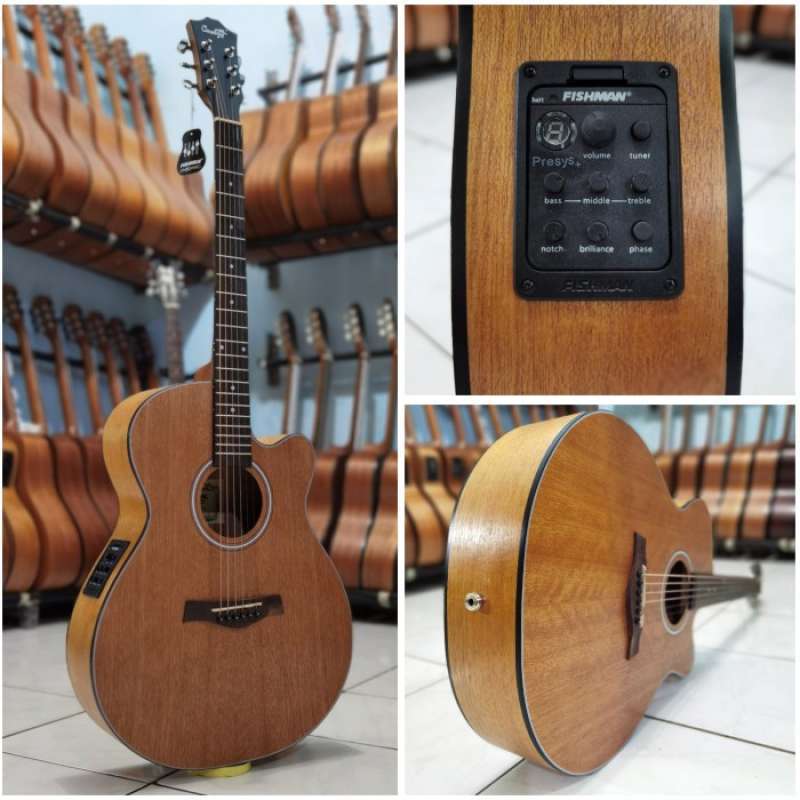 jual gitar akustik elektrik cowboy gwc 235ns with eq fishman original paket a terbaru juli 2021 blibli