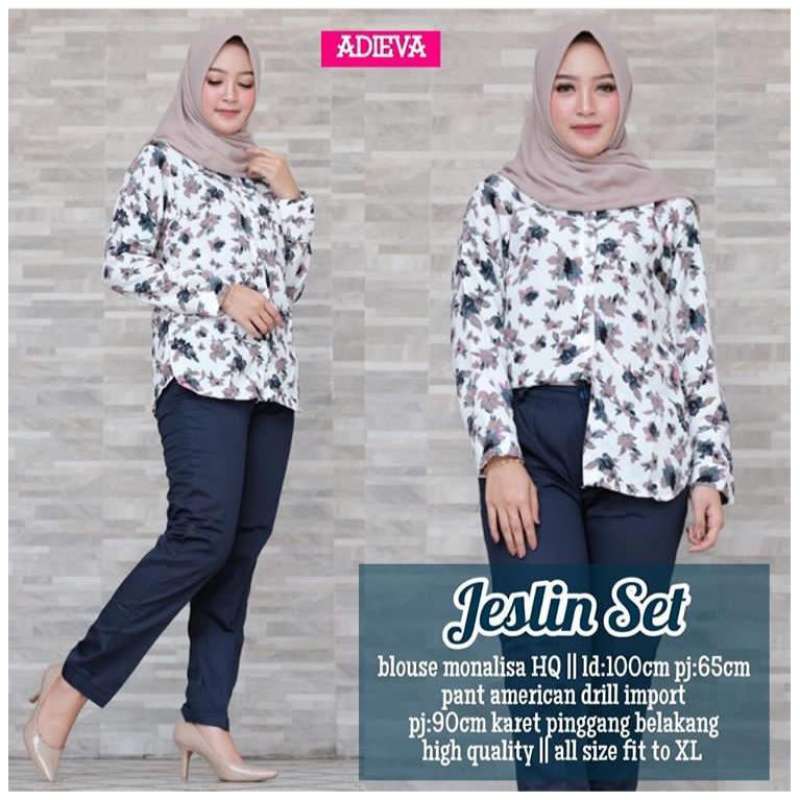 Jual Setelan Baggy Pants Dan Kemeja Monalisa Jeslin Set Online Februari 2021 Blibli