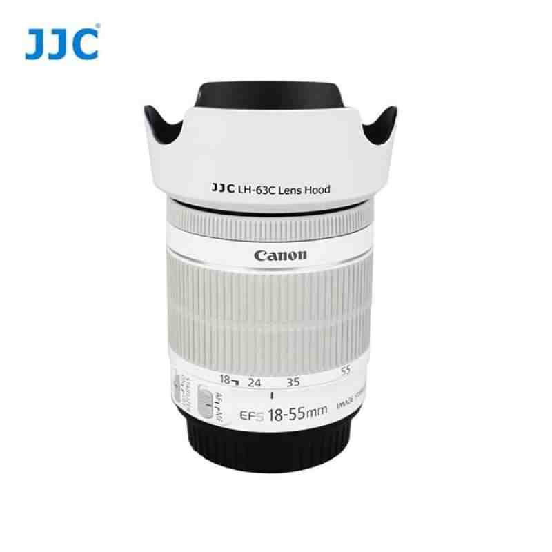 jjc lens hood canon 63c white for canon ef s 18 55mm f 3 5 5 6 is stm