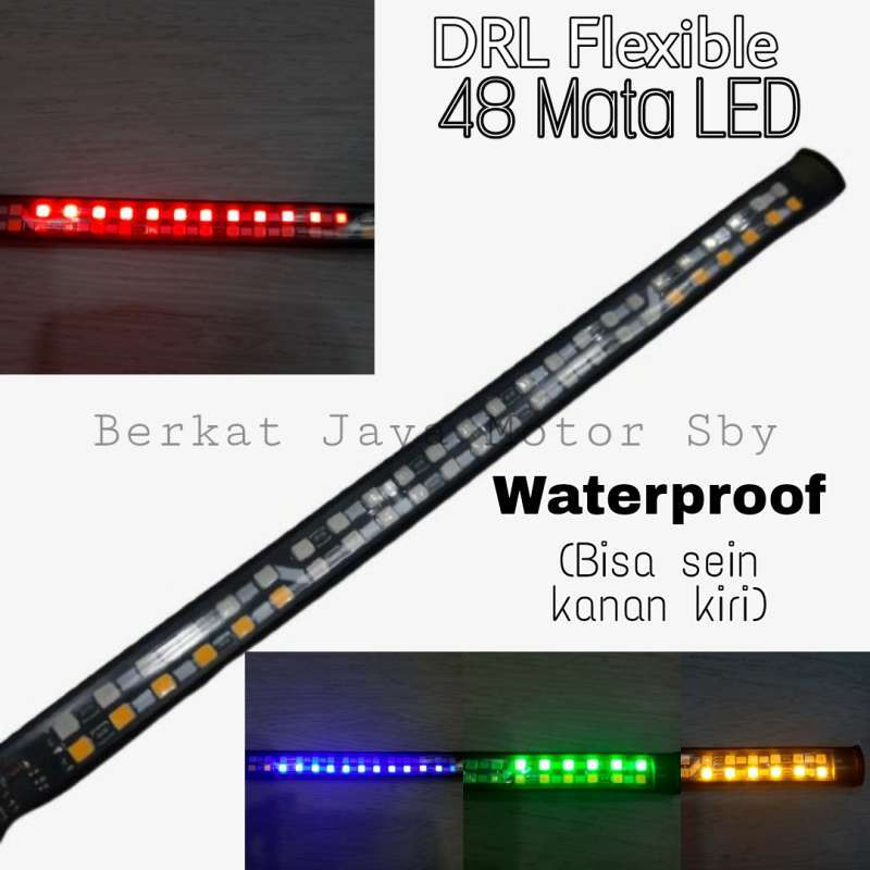 lampu led drl flexible stoplamp 22cm 48 mata lampu rem reting sein sen