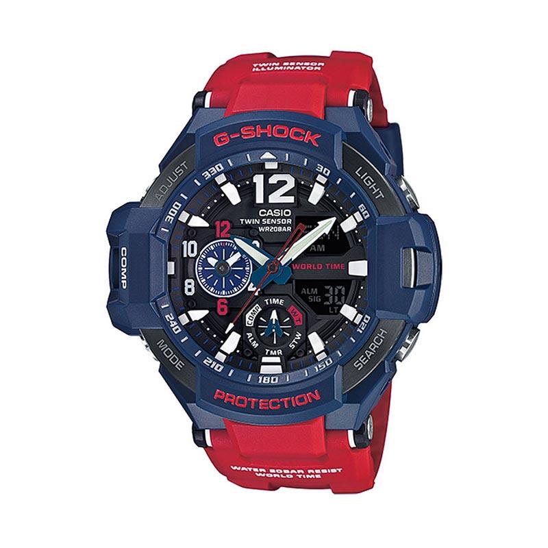 Casio G-Shock GA-1100-2ADR Jam Tangan Pria - Red Blue