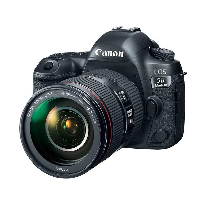 Canon EOS 5D Mark IV Kit 24-105mm F/4 L II Wifi Kamera DSLR - Black