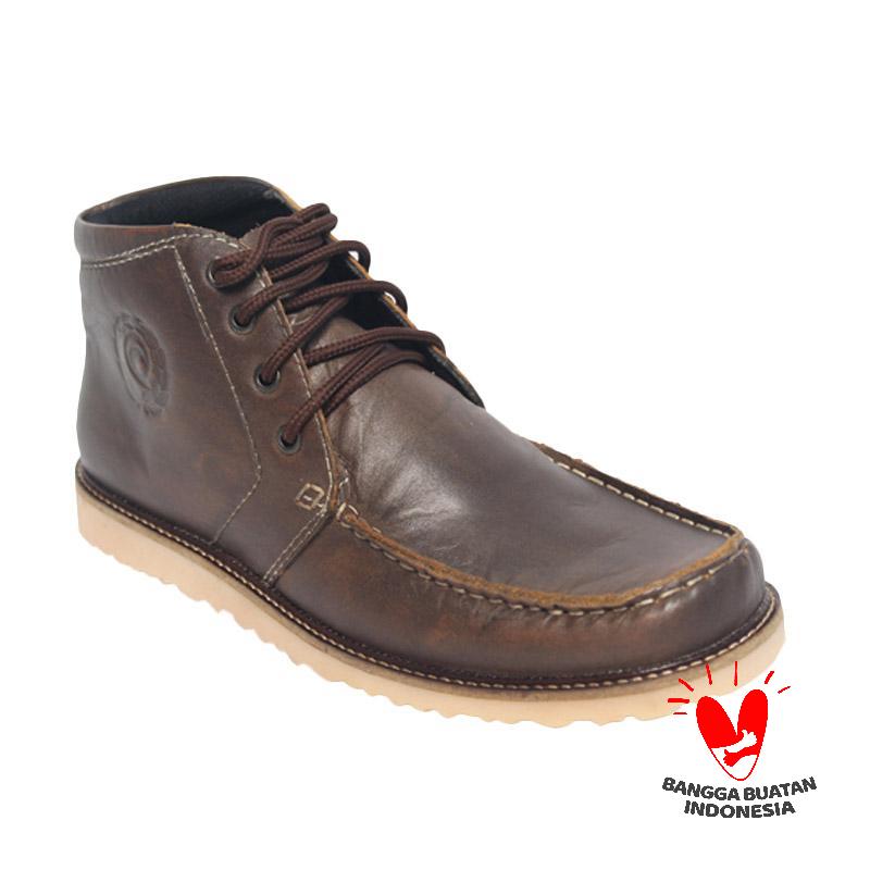Raindoz RMP 094 High Boots Pria - Dark Brown