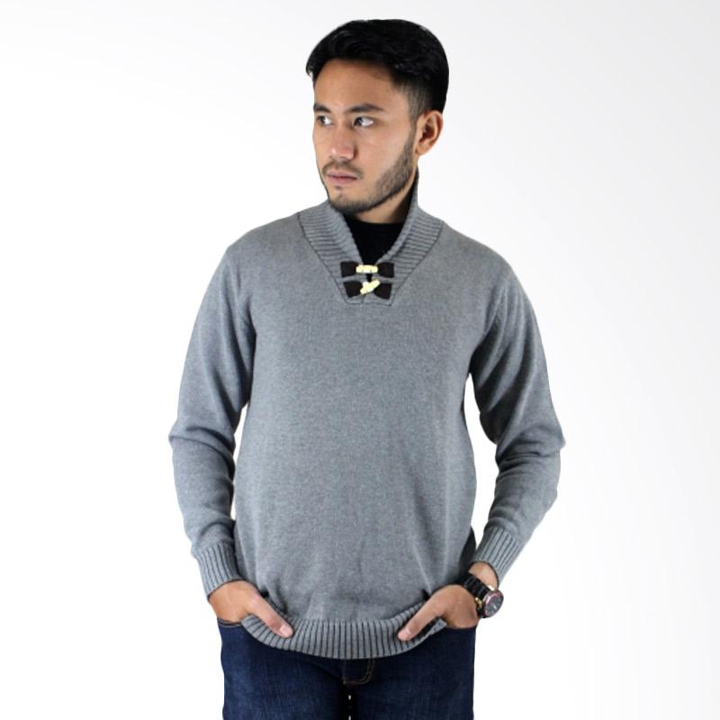 Neils Moonlight Rajut Sweater Pria - Grey