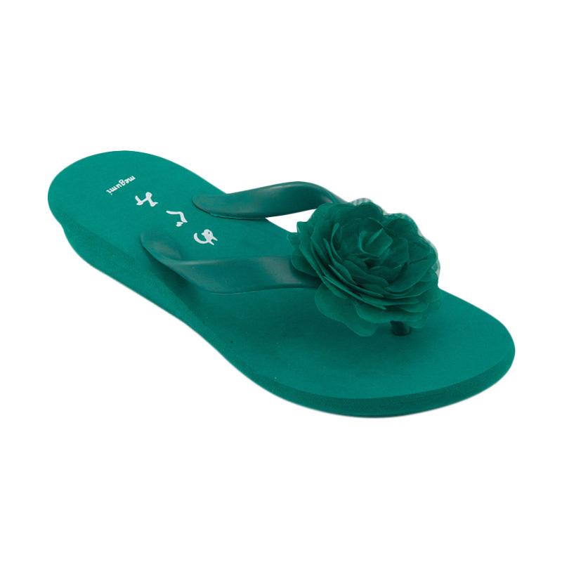 Megumi Rose Sandal Flats Wanita - Green