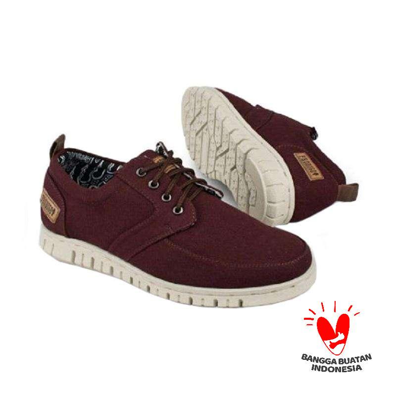 Handmade Prodigo Musi Sepatu Sneaker - Maroon