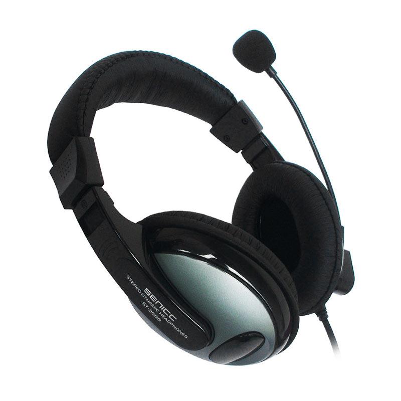 Senicc ST-2688 Multimedia Headset - Hitam Abu