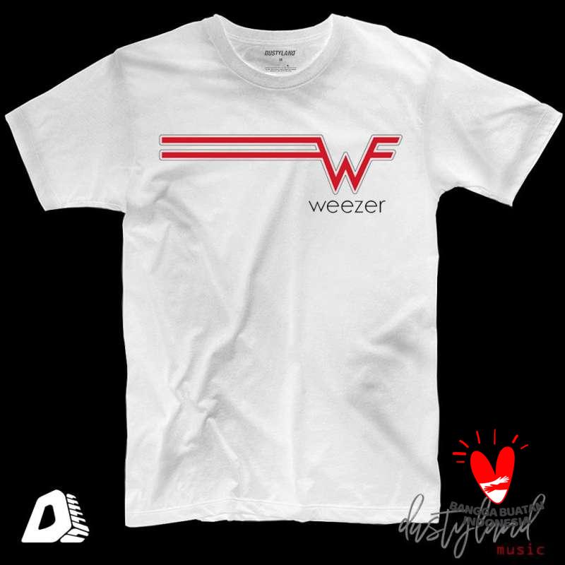 T- Shirt WEEZER - BAND LOGO Kaos Pria 