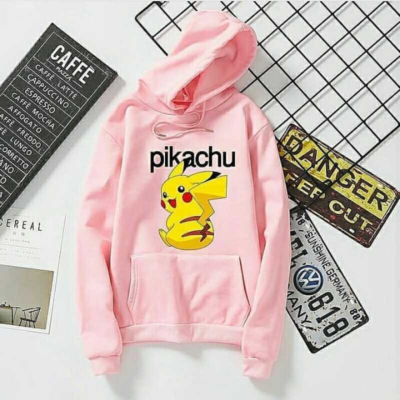 Jual MORASTORE PIKACHU SWEATER HOODIE CEWEK JAKET HOODIE WANITA