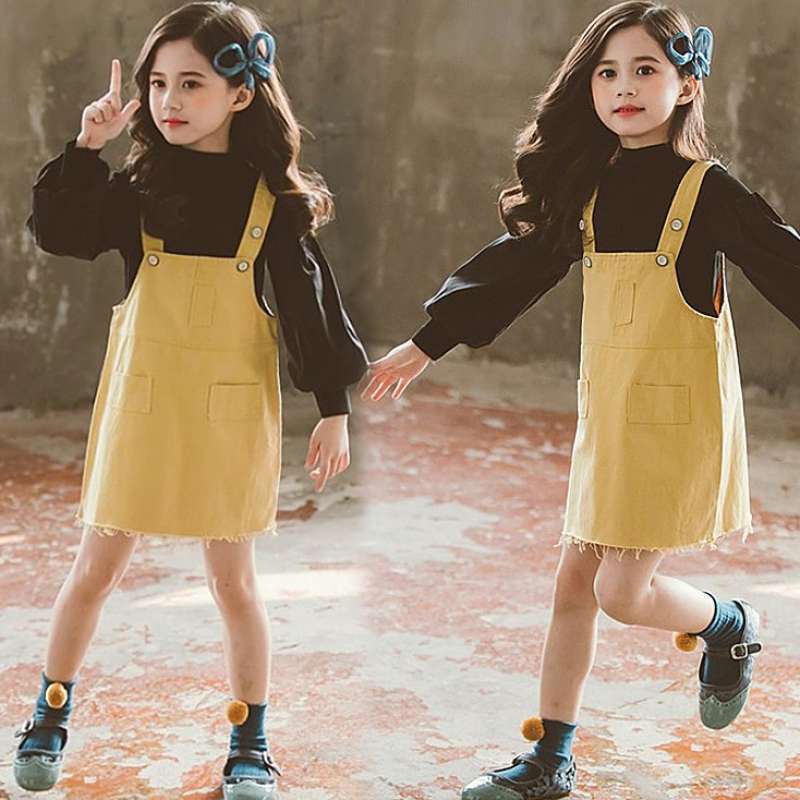 Jual Overall Dress Anak Cewek Black Mustard Set 2in1 baju Overall Di Seller Hukkiesbabys Mangga Dua Selatan Kota Jakarta Pusat Blibli