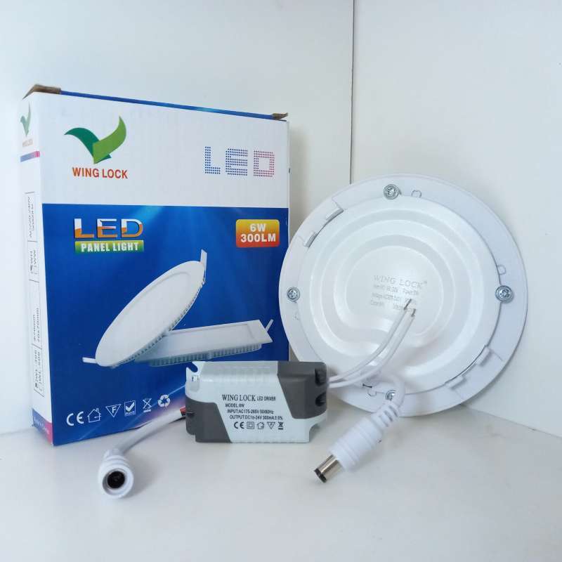 lampu downlight led 6 watt putih lampu panel led 6w tipis bulat inbow