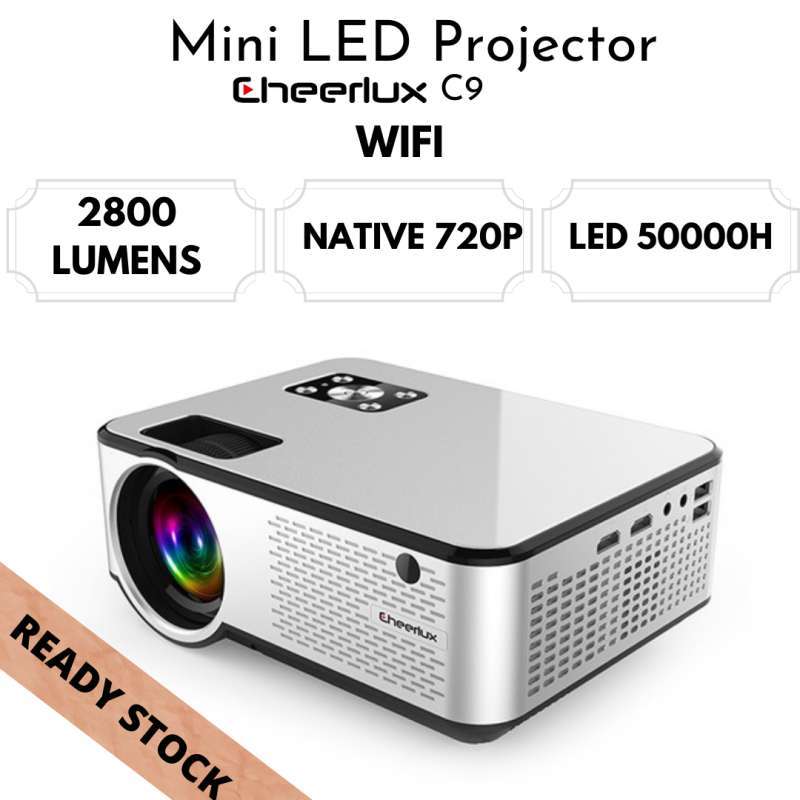 cheerlux c9 wifi tv tuner mini led projector 2800 lumens 1080p