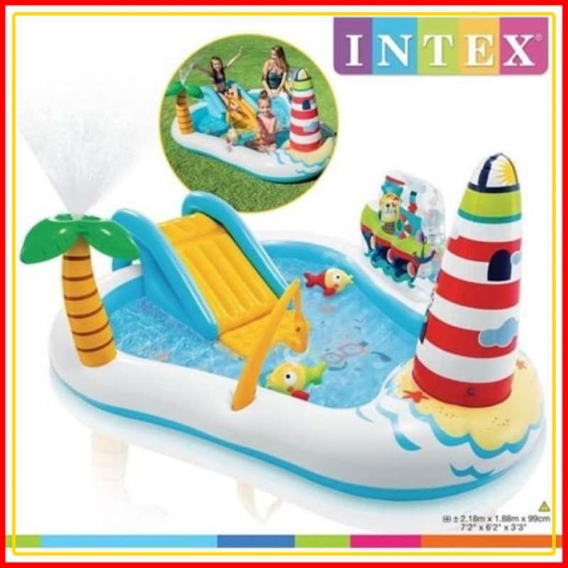 Kolam Renang Anak Kolam Renang Prosotan Intex Fishing Fun Play Center Kolam Perosotan Mancur Renang Karet Anak Terbaru Juli 2021 Harga Murah Kualitas Terjamin Blibli