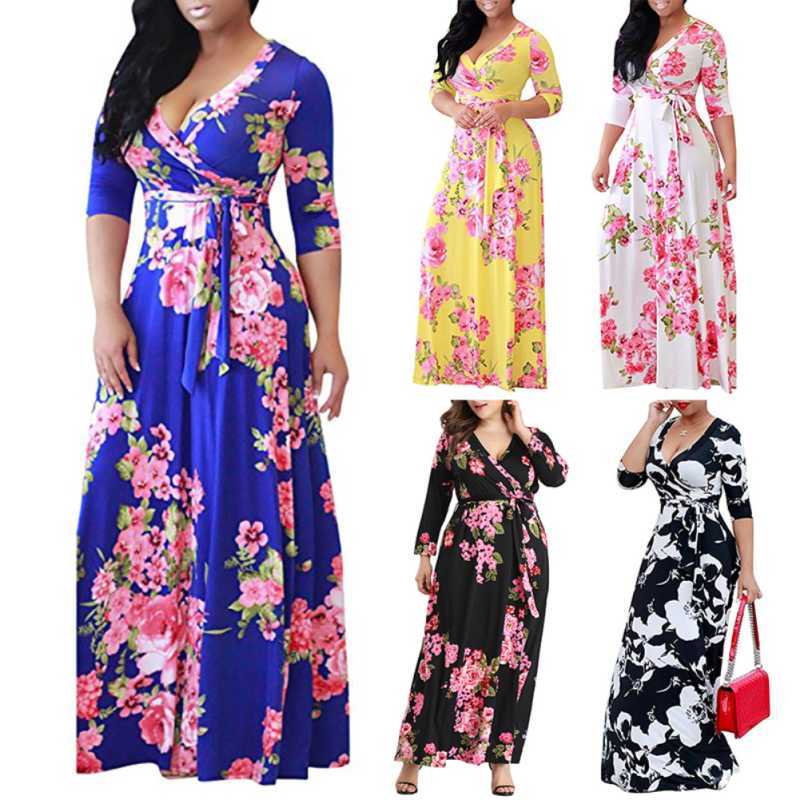 Promo Bluelans Boho Women V Neck Long 