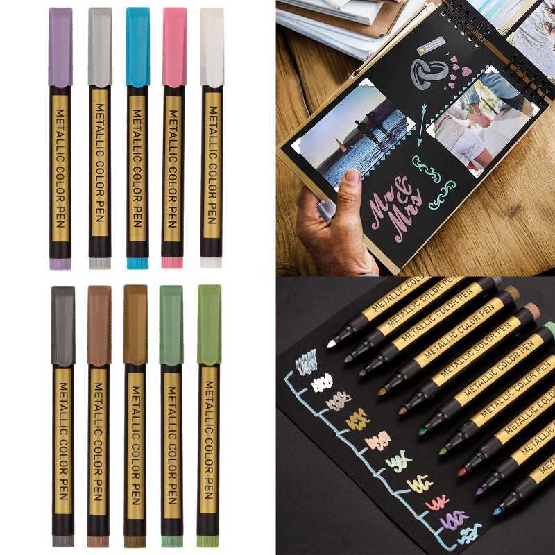 metallic marker pens for craft art marker for gift box xmas new year gifts
